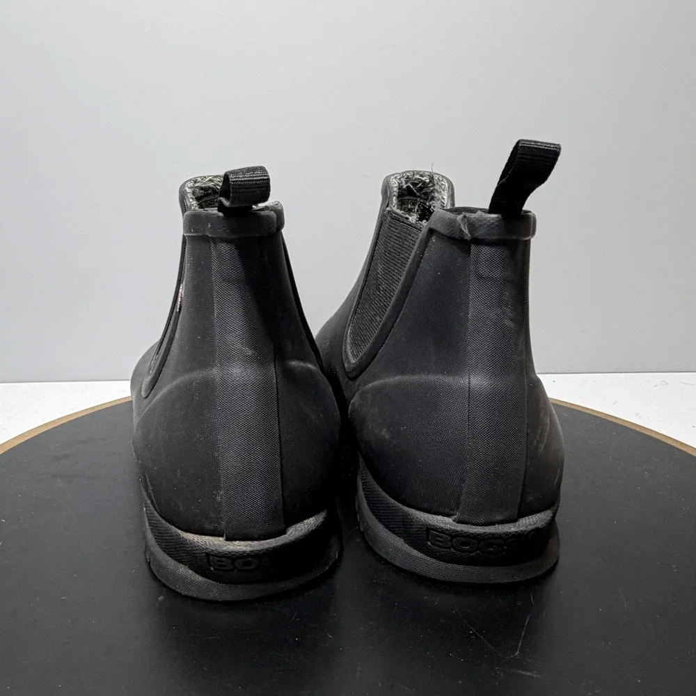 Bogs Boots Womens Size‎ 10 Black Sweetpea Winter Faux Fur Lined Chelsea Rain